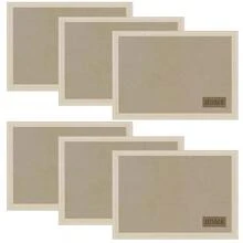 4pcs/6pcs Set, White Striped Theme, Vibrant Modern Creative Placemat Set - High Quality Linen Material Easy To Clean, Suitable For Kitchen Dining Room Decor Placemats, Holiday Party Table Decorations, Home Decor - Beige - View 36