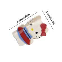 Sanrio 1pc Cute Cartoon Animal Claw Barrette, Bohemian Acetate Hair Clip, Summer Beach Vacation Style Hairpin Fashion Hair Accessories Beauty Claw Clips Cute Hair Claw
