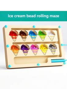 1PC Wooden Maze Puzzle Toy – Fun Color Sorting & Counting Educational Game For Kids Ages 3+, Ideal For Christmas, Birthday & Holiday Party Gifts