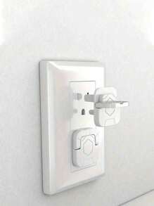 10/20/30/40 件美国标准插座插头盖、电源插头保护器、插座盖、电源插座帽、插座盖、防护儿童安全电插头保护器、带隐藏式手柄方形插座盖