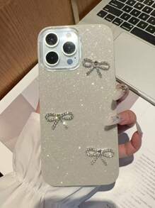 Funda de teléfono con cámara de lujo, brillante, con cristales de bling, compatible con iPhone 16, 15, 14, 13, 12, 11 Pro Max Plus, con tapa trasera suave y transparente con purpurina 3D, a prueba de agua, a prueba de golpes y resistente a los arañazos