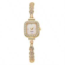 1 pièce Nouvelle petite montre carrée pour filles, montre à quartz au tempérament pour femmes, montre bracelet pour collégiens et lycéens