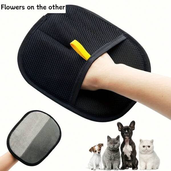 1/2 Pairs Reusable Pet Grooming Gloves, Multipurpose Static Remover Gloves For Dogs And Cats, Pet Hair Removal Gloves For Carpets, Sofas And More