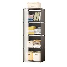 Superlele 4/10-Compartments Simple Wardrobe, Large Capacity Wardrobe, Standalone Wardrobe, Suitable For Bedroom, Living Room, Entrance