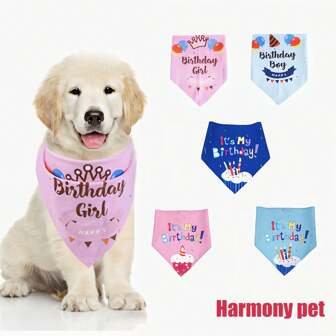 Adjustable Dog Scarf - Soft Pet Scarf,Cat Scarves, Dog Scarves, Pet Triangle Scarves, Drool Scarves,Dog And Cat Birthday Triangle Scarf, Birthday Drool Scarf, Birthday Party Supplies(Lightweight And Comfortable, Breathable, Tailor-Made For Dogs)