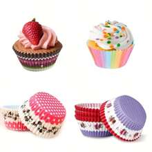 200 piezas de envases para cupcakes de colores surtidos - diseños variados para fiestas y días festivos, aptos para Halloween, Navidad, Pascua y Acción de Gracias
