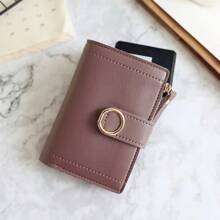 New Short Women Wallets Fashion Simple Cute Small Female Wallets PU Leather Card Holder Women's Purse For Women Wallet Mini Wallet Purse Wallet Small Wallet Cute Wallet