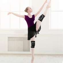 Volleyball Knee Pads For Women, Men, Knee Brace For Volleyball Basketball Football Dance Yoga Tennis Running Cycling Workout Climbing Wrestling ﻿ - Black and White - View 4