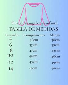 Kit 3 Blusas de Manga Longa Comprida Menina Infantil Inverno Cores Sortidas