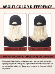 Short Straight Synthetic Wig Adjustable Baseball Cap For Men Women Heat-Resistant Wig For Daily Wear And Special Occasions Multi-Style And Multi-Functional Wig