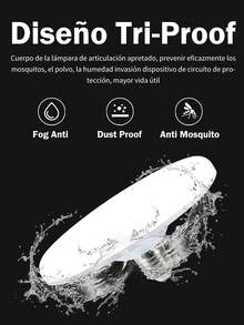 Foco LED Redondo de Alta Potencia 20W/30W/40W/50W/60W, Luz Blanca Fría 6500K, Bombilla Ahorro de Energía AC85-265V 50/60Hz, Lámpara para Techo con Rosca E27 Universal, Iluminación Moderna para Hogar, Oficina, Sala, Baño, Interior y Exterior, 50,000 Horas de Vida Útil, Luz Intensa para Casa o Negocio, Lámpara LED para Cuarto, Cocina o Pasillo - Torta blanca por 6500 K - Ver 3