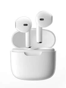 Auriculares inalámbricos verdaderos - compatibles con Apple y Android, con micrófono incorporado, resistentes al sudor, hasta 24 horas de duración de la batería - Blanco, Auriculares > Inalámbricos, Airbus's, Para estuche de Airpuds, Para Airpuds