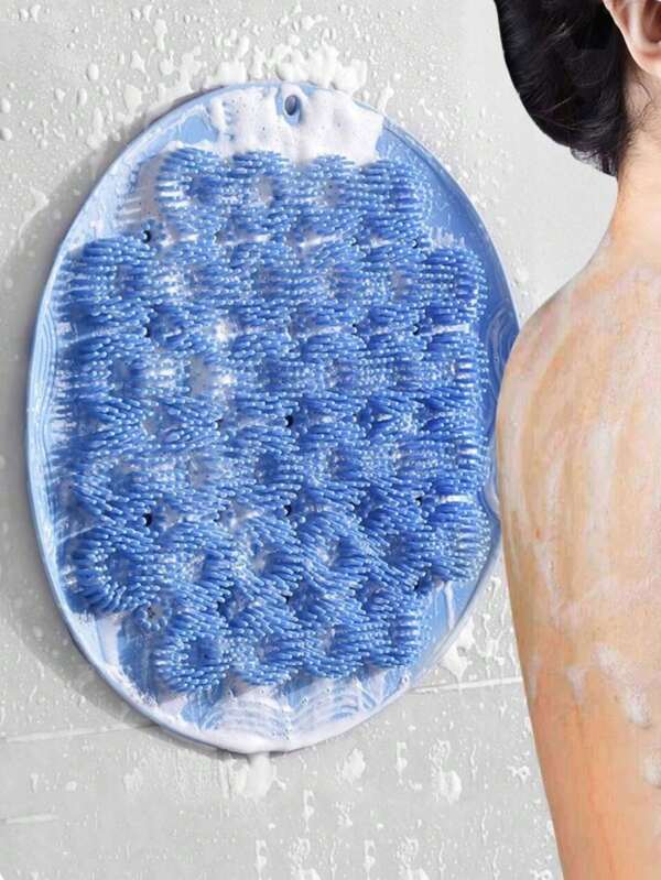 Self-Adhesive Back Scrubber, Silicone Massage Pad With Suction Cup For Bath, Exfoliating & Scrubbing Dead Skin