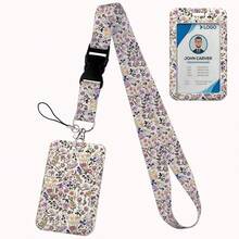 Marble Pattern Lanyard With Card Holder, Polyester Strap, Anti-Lost ID Card Holder, Gifts For Couples, Festivals School Supplies,Back To School - Multicolor - View 13