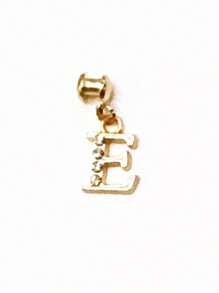 1pc Diamond Encrusted 26 English Letter Charm, Suitable For Silicone Watch Band Decoration