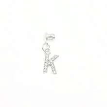 1pc Diamond Encrusted 26 English Letter Charm, Suitable For Silicone Watch Band Decoration