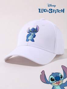 Disney 1pc Official Licensed Stitch Cartoon Embroidered Adjustable Baseball Cap, Unisex Outdoor Sun Protection Casual Hat, Suitable For Spring, Autumn, Travel, Beach, Y2K Style - Multicolor - View 3