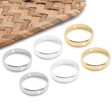 10 piezas de monturas de bisel chapadas en cobre de gran espesor (18K + Plata gruesa + Oro blanco) para hacer joyas DIY