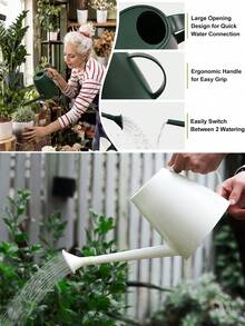 1 件盆景浇水壶，长颈浇水壶，室内外植物浇水壶，现代小型可拆卸喷嘴浇水壶，长嘴浇水壶适用于室内盆景植物和花园花卉 1/2 加仑 1.8 升 60 盎司