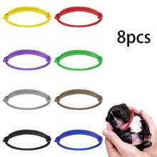 16 bucăți zgarda de identificare pentru câini de talie mică ajustabilă, zgarda de identificare pentru animale de companie pentru căței, pisoi, animale de companie nou-născute, multicolore