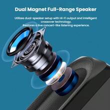 HP Computer Speakers DHS-2101 Three Speakers Design High-Definition Sound, Shocking Bass, Surround Sound, Individual Volume Adjustment, USB Plug And Play, Wide Compatibility, Black - Black - View 2