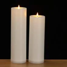 1pc Large Flameless Candle With Remote Control, Outdoor Smokeless LED Candle Light, Romantic Festival Atmosphere Candle Decor, Suitable For Home, Bedroom, Wedding, Proposal, Christmas, Halloween