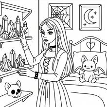 2 piezas Libros para colorear de estilo gótico, adecuados como regalos para amigos, parejas y familia, apropiados para fiestas, San Valentín, cumpleaños y otras festividades. Materiales para pintar y aprender, 22 páginas, libros