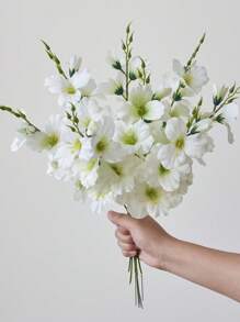 12Pcs 21.65Inch Artificial Magnolia Flowers Artificial Narcissus Silk Flowers For Home Decor Living Room Decor, Wedding Decor Wedding Bouquet, Table Decor, Vase Flower Arrangement Decor, Outdoor Garden Decor, Courtyard Corridor Decor, Romantic Theme, Summer Decor, Birthday Gift, Graduation Gift