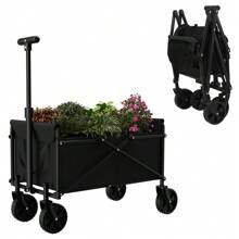 Small Collapsible Folding Wagon Beach Wagon Cart Heavy Duty Utility Grocery Cart