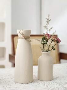 1 Stück beige Keramikvase, dekorative moderne Vase für Zuhause, Dekovase, Pampasgras Vase, Trockenblumen Vase, Wohnzimmer Mittelpunkt Dekoration. Imitierte Trockenblumen dekorative Vase, künstlerische Vase für Blumenarrangements
