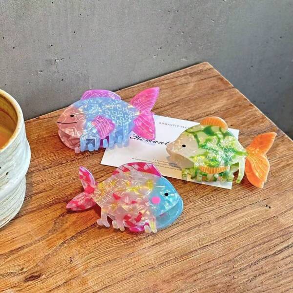 1pc Fashionable Minimalist Casual Commuter Girl Personalized Colorful Marine Life Series Goldfish, Hair Claw Fashion Hair Accessories Elegant Hair Clip