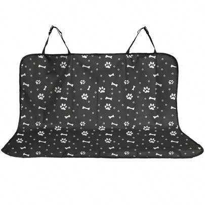 Capa de assento de carro à prova d'água para animais de estimação, protetor de assento traseiro para cães, acessórios de viagem para cães e gatos, tapete de assento traseiro para animais (preto)