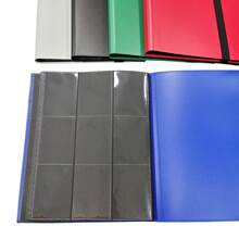 9-Grid 360 Large-Capacity Card Collection Album, PP Material Sleeves Durable, Waterproof Dustproof Protection Strap-Fixed Double-Sided Game Card Storage Bag