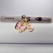 1pc Butterfly And Letter Dust Plug Compatible With Iphone Charging Port Type-C Charging Port Data Port Plug. Compatible With Mi Oppo Vivo Samsang Iphone5-16 Earphone