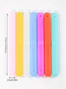 6/5/3/2/1pc Portable Colorful Dust-Proof Toothbrush Holders, Plastic Toothbrush Storage Case Suitable For Daily Use And Travel