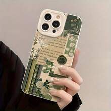 Spring Flowers Leaves Green Vibrant Charming Chic Aesthetic All-Inclusive Shockproof Phone Case,  Durable TPU Mobile Phone Protective Case, Compatible With IPhone 11/12/13/14/15/16 Pro Plus Pro Max - trắng - Xem 4