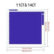 ZUOANLF 1套 [40 * 40厘米/15.7 * 15.7英寸] [50 * 50厘米/19.7 * 19.7英寸] 无框 11CT/14CT 印花布料十字绣DIY套件，公主城堡图案，适合成人初学者轻松DIY刺绣套装，包含印花布、针、线、图纸和说明书。手工艺术品、家居墙面装饰、礼品 - 彩色 - 查看 3