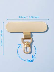 1pc 360° Rotatable Stainless Steel Phone Lanyard Connector, Ultra-Thin Metal Clip Suitable For Phone Cases, Phones And Phone Accessories