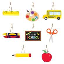 16pcs Back To School Decor Hanging Swirl Classroom Hanging Decoration, Back To School Party Decorations