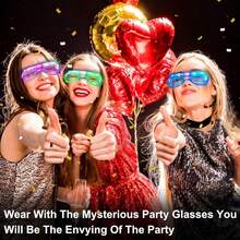 24-Piece Glasses Patriotic Glasses Party Gifts Carnival Neon Shutter Sunshade Hat Glowing Sunglasses Suitable For Glow-In-The-Night Parties, Weddings, Birthdays, Concerts And New Year Carnival!