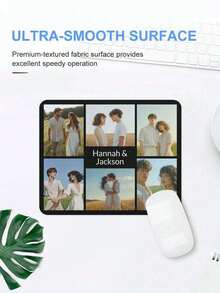 1pc Customized Photo Mouse Pad - Design With Your Text Or Photo - Non-Slip, Durable Stitched Edges, Natural Rubber - Suitable For Office, Advertising, Computer Work, Gaming, Anime, Mother's Day, Father's Day, Halloween, Christmas, Easter, Valentine's Day, New Year And Thanksgiving Gifts - Multicolor - View 6