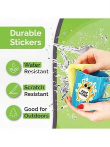 50 Sheets A4 Size Printable Vinyl Stickers - Matte White Waterproof Printable Sticker Paper For Inkjet And Laser Printers, Size 8.27" X 11.69" - White - View 4