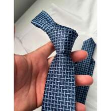 Gravata Semi Slim Azul - 1200 Fios