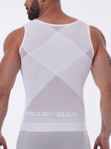 Slimming Mens Tummy Control Shapewear Vest Belly Gynecomastia Boobs Abdomen Compression Shirts Tank Top Underwear Waist Trainer Body Shaper Undershirts Training Sports Gym Workout Fitness