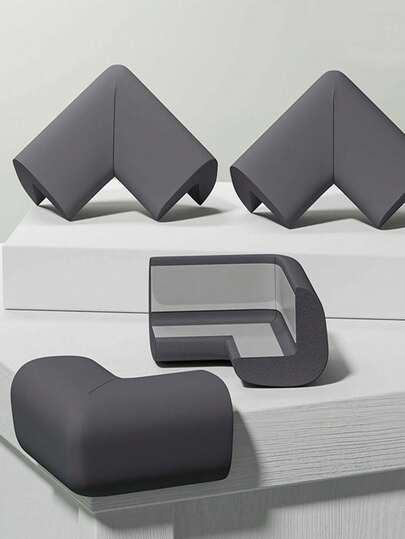 4/8/16 Pcs Soft Corner Protectors Baby Proof Edge And Corner Guards, Pre-Laminated Rubber Foam Furniture Bumpers For Fireplace, Tables, Stairs, Cabinets