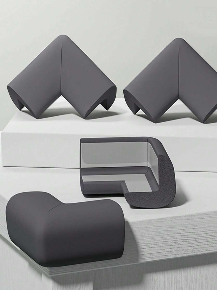 4/8/16 piezas Protectores de esquinas suaves, protectores de bordes y esquinas de para bebés, topes de muebles de espuma de goma con laminado previo, adecuados para chimenea, mesa, escaleras, gabinete (Instrucciones: Limpie el área de aplicación y adhiera, el efecto será mejor después de 20 horas de uso) - Multicolor - Ver 1
