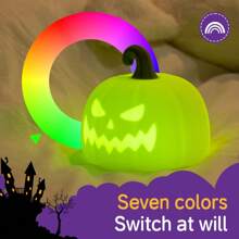 JAKEE O' LAMP Pumpkin Night Light, Touchable Control, Rechargeable & Dimmable, Bedroom Decor, Creative Gift, Suitable For Bedroom, Interesting Desktop Decoration Gift