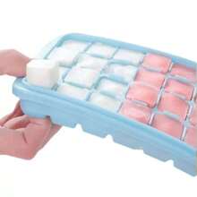 1pc Ice Cube Mold, Silicone Ice Cube Tray, Multi-Functional Thickened Household Ice Cream Mold With Detachable Lid, DIY Fruit Ice Cube Stackable Ice Cube Tray, Kitchen Tools, Summer Essential Ice Cube Tray