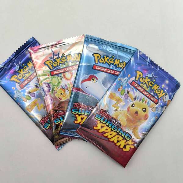 pokemon 5 Packs Of New Pokemon Cards, Game Cards, Pokemon Cards, Limited Edition Shiny Cards, Random 5 Packs (Packaging Bags Random)
