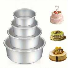 1 cái/3 cái/4 cái, Khuôn làm bánh chiffon hoàn hảo, Khay nướng bánh mousse, Khuôn bánh nhôm chống dính, Khuôn tháp làm bánh và tráng miệng, Khuôn nướng bánh nhiều lớp tự làm, Dụng cụ nhà bếp không thể thiếu cho ngày lễ và tụ họp gia đình - Nhiều màu - Xem 2